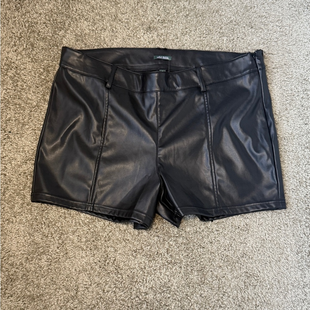 Faux Leather Shorts